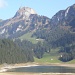 der Sämtisersee mit wenig Wasser, dahinter der Hohe Kasten