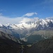 Blick rüber nach Saas-Fee und auf die Mischabelgruppe