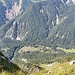 Dalla vetta, in basso la località Carbonaris