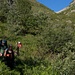 Krautiger Abstieg vom Bocchetta di Vald zum Rifugio Vald di sopra