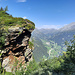 Sur le sentier Furggu-Alpa (Guggiliweg), vue sur la vallée du Simplon.