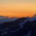 tramonto con il monte Bianco e il Gran Combin
