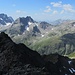 Gipfelblick zu den hohen Verwallgipfeln, im Vordergrund der be- bzw. umgangene Südgrat