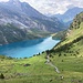 das Wetter bessert - Ausblick auf den Oeschinensee ...