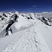 Blick vom Breithorn nach Westen zu den Viertausendern des Monte Rosa-Massivs