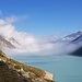 Nebel wälzen sich von Norden über den See