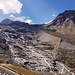 Der Allalingletscher hat sich bis 2700m zurückgezogen. Moränen erinnern an seinen Höchststand