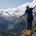 Seilaufnehmen mit Blick nach Saas Fee