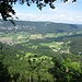 Blick vom Backigrat hinunter in das Tal  bei Crémines