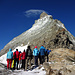 Der Exkursionsteilnehmer vor dem Matterhorn
