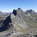 Spettacolare vista aerea sul Mont Moussaillon 3037 mt e la cresta che prosegue verso il Mont Delà 3132 mt e Mont Glacier 3186 mt