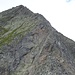 Tristenspitz von Osten. Die Route verläuft an diesem Grat oder rechts davon.