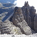 L'inizio del Sentiero delle Forcelle visto salendo al Monte Paterno.