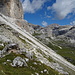 Il sentiero di rientro (n.104) dalla forcella Pian di Cengia al rifugio Lavaredo.