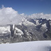Etwas vernebelte Sicht zum Aletschhorn.