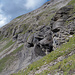 Brüchiges Kalk-Schiefergestein