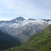 Großelendkopf, fotografiert zwei Tage später von der Osnabrücker Hütte im Norden. Der Gipfel der Hochalmspitze ragt nur wenige Meter über den Nordwestgrat (rechts) des Großelendkopfs hinaus und ist deshalb praktisch nicht sichtbar.