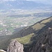 Blick hinunter zu Gafadurahütte und nach Nendeln, Eschen und Mauren