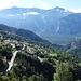 Rückblick auf Albinen und Berge im Süden, im VG rechts das Dalatal