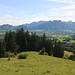 Blick hinüber zu den Chiemgauer Alpen