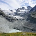 Blick vom Aussichtshügel P. 2488 auf die Gletscherzunge