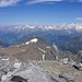 Ausblick vom Gipfel auf die Berner Alpen 