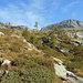 Ci infiliamo nel canalino in mezzo alle 2 montagne e poi arrampicheremo la parete
