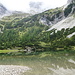 Seebensee, links oben die Coburger Hütte
