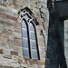 La finestra che porta luce nella chiesa sempre di stile neo gotico.