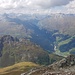 Blick nach Vals und ins Zervreila. Das Rheinwaldhorn ist von Wolken verdeckt