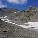 Blick von der Seitenmoräne auf die Überreste des Glacier des Barmes de l'Ours 