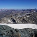 Blick über den nördlichen Gletscher zum Mont Blanc 