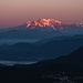 Monte Rosa Massiv im Sonnenaufgang