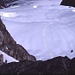 Blick von der Scharte auf ca.3420m auf die oberste Gletscherterrasse