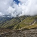 Rückblick auf die lange Hangquerung vom Mont Pélon Südgrat
