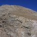 Blick vom Col de la Rochère zum steilen Gipfelhang 