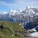Blick von der Sefinafurgga Richtung Lauterbrunnental mit Eiger Mönch und Jungfrau