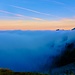 Die Stimmung am Abend vor Sonnenuntergang von der Capanna Ribia aus gesehen.