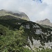 Aufstieg aus dem Rappenalptal über steile Hänge, oben rechts schon das Zielkar