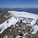 Gipfel: Blick nach Westen über das Gletscherskigebiet von Les Deux Alpes