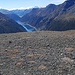 lago di Livigno ed in fondo Livigno dalla cima della La Schera