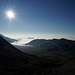 Der Campo Imperatore - Monte Bolza ragt aus dem Wolkenmeer heraus