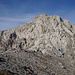 Monte Prena: Der Gipfelaufschwung vom Sella del Monte Cmaicia aus gesehen. Man erkennt die Wegspur auf den Wiesensattel rechts.