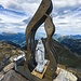 Interessante Gipfelstatue auf dem höchsten Liechtensteiner