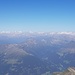 Gipfelpanorame in Richtung Berner/Urner Alpen. Auch unser morgiges Gipfelziel zeigt sich.