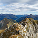 Rückblick vom Hauptgipfel zum Kreuzgipfel (T4+, I) 