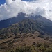 View from Little Meru to Mount Meru and summit route
