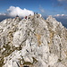 Vrtača/Wertatscha - Ausblick von einer der Gipfelkuppen zu ihrem etwa gleich hohen Nachbarn.