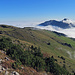 Blick vom Alp Sigel Gipfel zurück zur Bergstation
