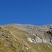 Blick zum Gipfel kurz vor der Steilstufe auf 2450 m ü. M.